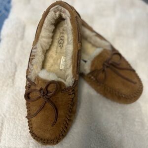 UGG Brown Suede Moccasin Slippers